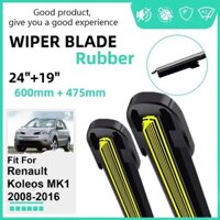 Lưỡi gạt nước ô tô cao su cho Renault Koleos MK1 2008-2016 Kính chắn gió phía trước Kính chắn gió Phụ kiện ô tô cao su 2015 2016