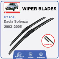 Lưỡi gạt nước phía trước cho Dacia Solenza 2003 2004 2005 Máy cắt Phụ kiện ô tô Kính chắn gió Cửa sổ J Móc Bàn chải cao su