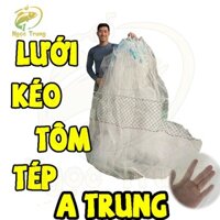 Lưới Kéo Cá - Vét Tôm -Tép - Cá Cao 2m dài 10m túi 5m mắt lưới 3 li gia công tại nhà - TH1133 chất  vip 679jasdja