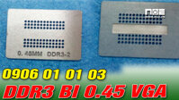 Lưới làm chân DDR3 card màn hình chì bi 0.45mm (nên dùng 0.4mm)