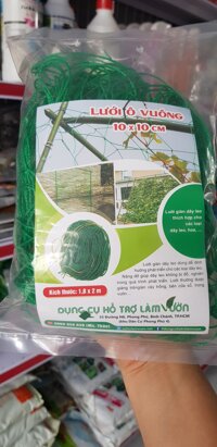 LƯỚI LÀM GIÀN CHO CÂY LEO 1.8x2.0M-3.0M-5.0M-10.0M - Xanh lá - 1.82.0m