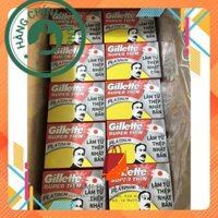 Lưỡi Lam Gillette Super Thin Platinum - Hộp 100 Lưỡi ( 20 hộp nhỏ, mỗi hộp 5 lưỡi)