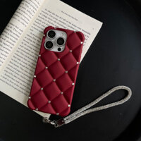 Lưới loại bỏ kim cương phong cách Red Skin Spot tất cả mọi thứ. Ốp Lưng Mềm Cho iPhone 16promax 16 15 14 13 12 11 Promax 16PLUS XsMax XR Xs 7 8 Plus