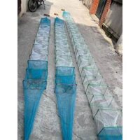 Lưới Lồng Bát Quái Bắt Cá 29 Khung Cước Đúc Dài 9m2 Đuôi Xanh 1cm Thân Trắng 1.3cm, Lồng Bát Quái Bẫy Tôm Cá Lươn Trạch