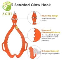 Lưỡi nâng nhật ký BLAZELINK, Móc gỗ nặng chống trượt 18 inch, Móc móng vuốt kim loại 2 răng cưa chống mài mòn Thiết bị di chuyển bằng gỗ Xây dựng