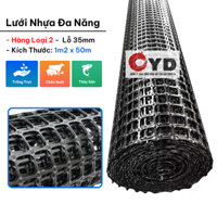 Lưới Nhựa Dẻo Nguyên Sinh Loại 2 Lỗ 35mm (cao 1mét2 x dài 50mét) Làm Vườn - Chăn Nuôi Gà Vịt - YD