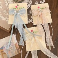 Lưới Nơ Trẻ Em Kẹp Tóc Ren Ngọt Ngào Streamer Kẹp Tóc Công Chúa Đầu Sau Kẹp Mũ Đội Đầu Bé Gái Phụ Kiện Tóc20250402