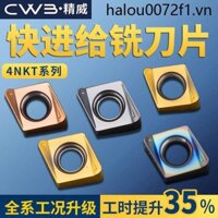 Lưỡi phay Cnc Máy phay bề mặt cacbua 4NKT Lưỡi dao vuông Máy phay vai hai mặt Nhanh-Ac