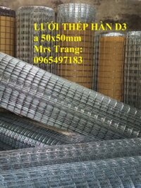 Lưới thép hàn 2 ly, 2.5ly , 3 ly , 4ly mạ kẽm ô vuông 50x50mm