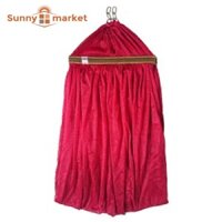 Lưới võng xếp cao cấp cán thép bản rộng hàng dày nặng 1,5kg màu Đỏ đô