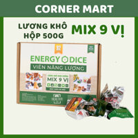 Lương Khô Mix 9 Vị Hộp 500g Lương Khô Mini Lương Khô Ngon Thay Thế Bữa Ăn Dinh Dưỡng Thơm Ngon