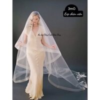 lúp voan tóc cô dâu chân viền làm lễ chụp ảnh
