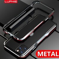 LUPHIE Original Aluminum Metal Bumper Frame compatible for iPhone 11 Pro Max X XS XR 7 8 Plus SE Luxury Case Shockproof Armor irregularly Aluminum Cover