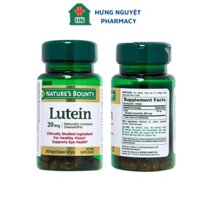 Lutein Nature’s Bounty 20mg Bổ Mắt Tăng Cường Thị Lực  Lọ 30 Viên