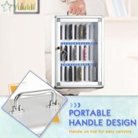 Lưu trữ điện thoại bằng hợp kim nhôm YUUKII, có thể khóa thực tế 6 / 12 / 36 / 48 khe Hộp lưu trữ điện thoại cửa trong suốt, được mang theo bằng tay bằng hợp kim nhôm Tủ lưu trữ điện thoại di động