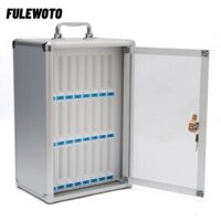Lưu trữ điện thoại hợp kim nhôm FILEWOTO, Hộp lưu trữ điện thoại cửa trong suốt bằng hợp kim nhôm có thể khóa, được mang theo bằng tay 6 / 12 / 36 / 48 khe cắm Tủ lưu trữ Điện thoại di động