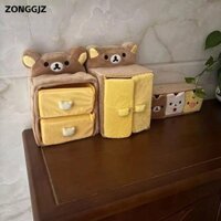 Lưu trữ văn phòng phẩm ZONGGJZ, Tủ quần áo gấu thư giãn sang trọng hoạt hình Rilakkuma, Hộp ngăn Kawaii vui nhộn 2025