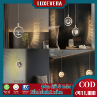 Luxevera phòng ngủ đèn thả trần  pha lê trang trí đèn decor đèn chùm đèn led đèn treo thả trần đèn thả trần tối giản