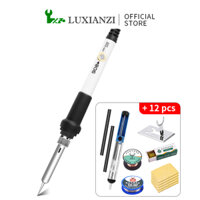 LUXIANZI Mỏ hàn thiếc điều chỉnh nhiệt độ, máy hàn chì, mỏ hàn tq908 50w 220v và phụ kiện hàn, thiếc hàn, bộ mũi hàn, kệ hàn