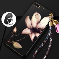 Luxury 3D Flowers Back Cover For Huawei Y6 Prime 2018 / Honor 7A (3GB+32GB) 5.7   inch Case Silicone Soft Case Shell Cell Mobile Phone Cases (Color-2) - intl