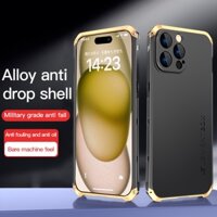 Luxury Aluminum Metal Shockproof Armor Case Compatible for iphone 13 Mini 12 11 Pro Max Bumper Matte Plastic Back Cover for X XS MAX XR SE 7 8 6 6S Plus Phone Casing