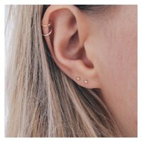 Luxury Layer Set Of Earring Stainless Steel Gold Plated Earrings Ear Buckle Trendy Jewelry