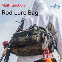 Luya bag multi-functional waist bag crossbody bag large capacity fish pole bag special storage bag fishing gear bag waterproof fishing gear bag BTZ2