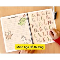 Luyện viết chữ cái ABC có thể bôi xóa, thiết kế và làm handmade | schepub