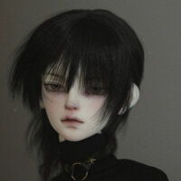 Luzi Bjd Doll 1 / 4 Cool Chilly Boy Nhân vật hành động độc đáo 1 / 4 Bjd Head Sphere Joint Bjd Black Doll Msd Luts Gift Dc Oueneifs