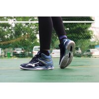 LV 10.10 [Siêu Sale] GIÀY BÓNG CHUYỀN MIZUNO THUNDER BLADE 2 MID (XÁM) . :)) [ NEW ĐẸP ] . new XCv ۶  , ˢ . :