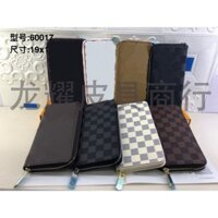 LV Classic Unisex Long Single-Pull Wallet Multiple Card Slots Plaid60017Wallet clutch