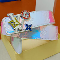 Lv Gradient Màu Sáng Bóng Thắt Lưng Thời Trang Hợp Thời Trang Quần Jean Thắt Lưng Trắng Quần Thắt Lưng Mỏng Hơn Nhìn Phù Hợp Với Nẹp @ -