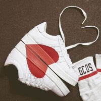 LV-NEW Giày nữ thời trang họa tiết hình trái tim 🔥 XIÊU RẺ ☯ *. ; ) *  ' . . []...