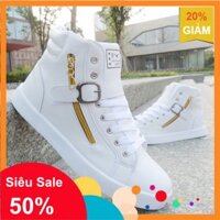 LV-NEW ⚡ [XẢ KHO] Giày sneaker cao cổ nam khóa cạnh [ĐEP CHUẨN ] 🔥 ✔️ : : : 🔥 XIÊU RẺ ☯ $  ཾ