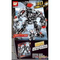 LY 76013 non Lego SIÊU MÁY CHIẾN TRANH bộ đồ chơi xếp lắp ráp ghép mô hình Super Heroes HEROES STEEL MECHA Siêu Nhân Anh Hùng 632 khối