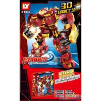 LY 76015 non Lego SUPER REBELLION. bộ đồ chơi xếp lắp ráp ghép mô hình Super Heroes HEROES STEEL MECHA Siêu Nhân Anh Hùng 650 khối