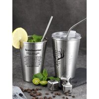 Ly Bia Inox 304 Phong Cách Công Nghiệp, Ly Nước Trái Cây Ins, Ly Chống Rơi, Ly Di Động, Ly Cà Phê, Ly Đồ Uống Lạnh