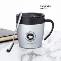 Ly Cafe Inox Tặng Kèm Muỗng. Cốc pha Cà phê inox 304 cao cấp Creative 330ml.