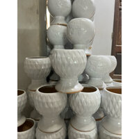Ly cắm hoa - Ly trồng cây gốm sứ - chậu cây dáng ly