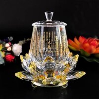 Ly Chú Đại Bi chân sen thủy tinh cao cấp - Đồ thờ cúng trang trí phong thủy Thanh Phong Shop1