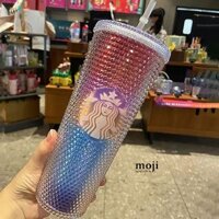 Ly cốc nhựa Rainbow diamond logo 700ml