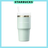 Ly cốc  STARBUCKS + STANLEY giữ nhiệt màu xanh Mint sơn nhán dung tích 590ml