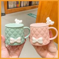 LY CỐC SỨ CẶP ĐÔI CÓ NƠ 400ML KÈM THÌA XINH XẮN