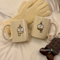 Ly cốc sứ CẶP ĐÔI nhiều mẫu họa tiết hình cặp đôi dễ thương, phù hợp làm quà tặng, decor góc làm việc