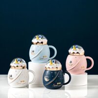Ly Cốc sứ có nắp Star War hình phi hành gia dễ thương dùng uống nước, cà phê 500ml- Home decor- quà tặng dịp lễ