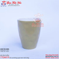 Ly cốc sứ không quai men mát vàng lòng trắng