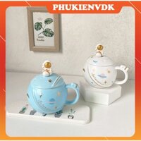 Ly cốc sứ quà tặng phi hành gia Cốc đôi văn phòng cốc cà phê