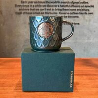 Ly cốc sứ Starbucks vảy cá màu Hologram Dung tích 414ml