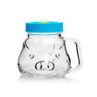 Ly Cốc Thủy Tinh Con Heo Nắp Nhựa ABS Camdaco 480 ml Màu Ngẫu Nhiên