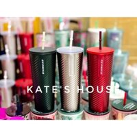 Ly coldcup Starbucks USA 2022, ly dung tích 710ml, chất liệu inox, để lạnh tối đa 8 tiếng, ly kèm ống hút